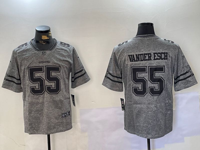 Men Dallas Cowboys #55 Vanderesch Grey 2024 Nike Limited NFL Jersey style 1->dallas cowboys->NFL Jersey